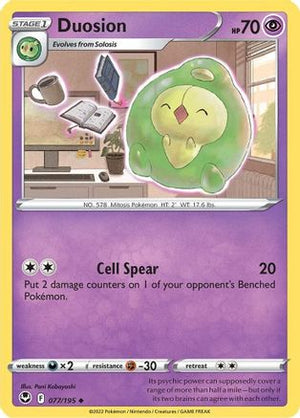 Duosion 77/195 - SWSH12 Silver Tempest Reverse Holofoil - Poke-Collect