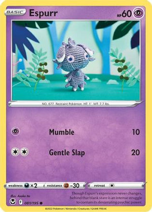 Espurr 81/195 - SWSH12 Silver Tempest Reverse Holofoil - Poke-Collect
