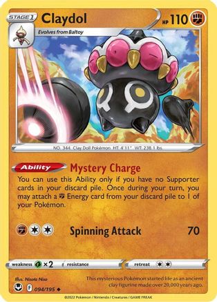 Claydol 94/195 - SWSH12 Silver Tempest Reverse Holofoil - Poke-Collect