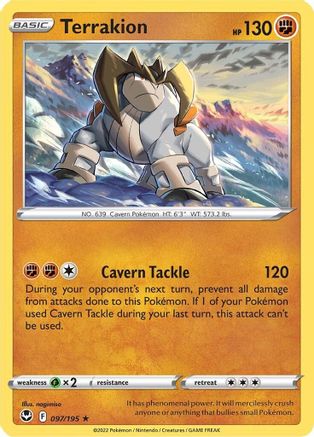 Terrakion 97/195 - Silver Tempest Holofoil - Poke-Collect