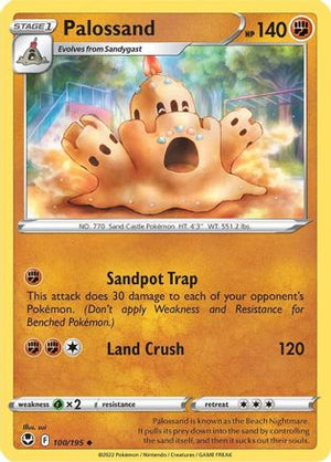 Palossand 100/195 - Silver Tempest Reverse Holofoil - Poke-Collect