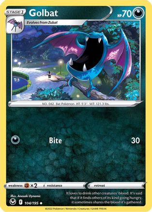 Golbat 104/195 - SWSH12 Silver Tempest Reverse Holofoil - Poke-Collect
