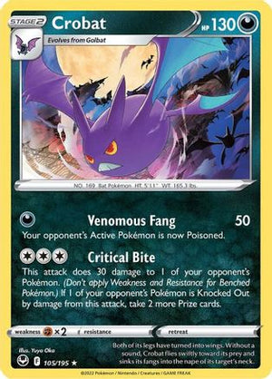 Crobat 105/195 - Silver Tempest Holofoil