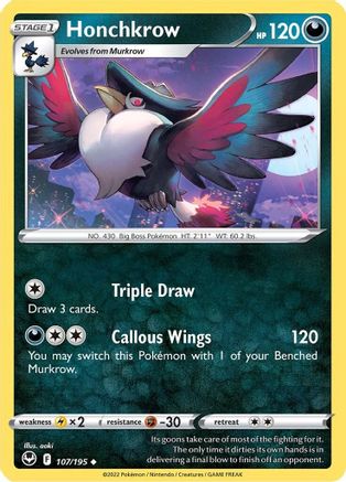 Honchkrow 107/195 - SWSH12 Silver Tempest - Poke-Collect
