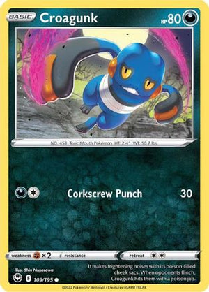Croagunk 109/195 - SWSH12 Silver Tempest - Poke-Collect