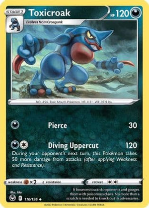 Toxicroak 110/195 - Silver Tempest Reverse Holofoil - Poke-Collect