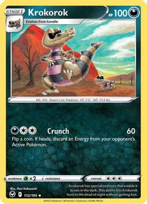 Krokorok 112/195 - SWSH12 Silver Tempest Reverse Holofoil - Poke-Collect