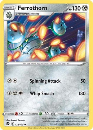 Ferrothorn 122/195 - Silver Tempest Reverse Holofoil - Poke-Collect