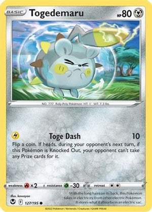 Togedemaru 127/195 - Silver Tempest Reverse Holofoil - Poke-Collect