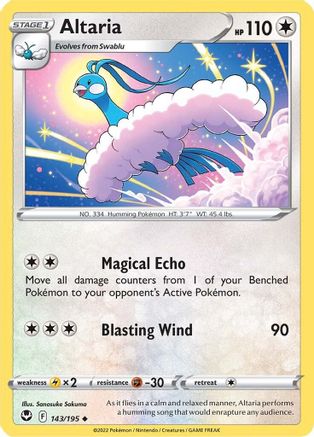 Altaria 143/195 - SWSH12 Silver Tempest Reverse Holofoil - Poke-Collect