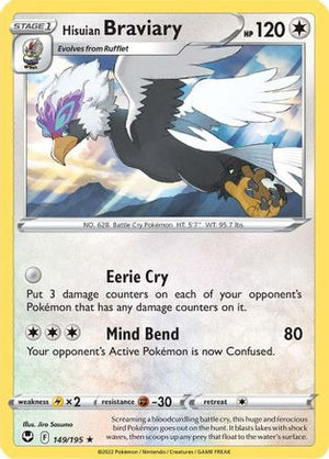 Hisuian Braviary 149/195 - SWSH12 Silver Tempest Reverse Holofoil - Poke-Collect
