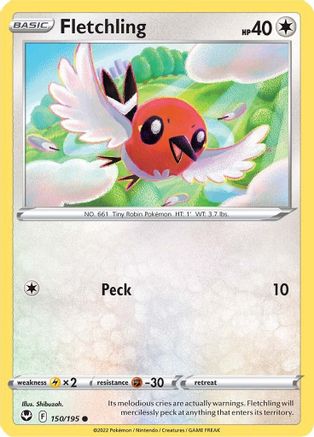 Fletchling 150/195 - SWSH12 Silver Tempest Reverse Holofoil - Poke-Collect