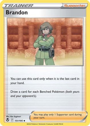 Brandon 151/195 - SWSH12 Silver Tempest Reverse Holofoil - Poke-Collect