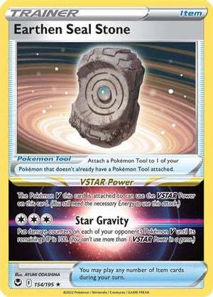 Earthen Seal Stone 154/195 - Silver Tempest Reverse Holofoil - Poke-Collect