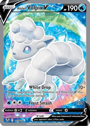 Alolan Vulpix V 173/195 - Silver Tempest Holofoil - Poke-Collect