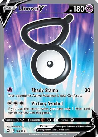Unown V 176/195 - Silver Tempest Holofoil - Poke-Collect
