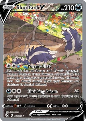 Skuntank V 181/195 - Silver Tempest Holofoil - Poke-Collect