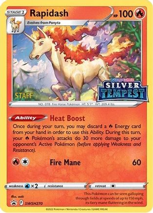 Rapidash - SWSH270 (Prerelease) [STAFF] SWSH270 - SWSH Sword & Shield Promo Cards Holofoil - Poke-Collect