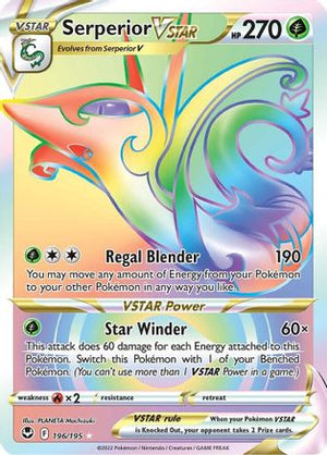 Serperior VSTAR 196/195 - Silver Tempest Holofoil - Poke-Collect