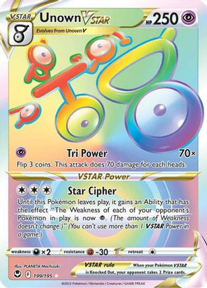 Unown VSTAR 199/195 - Silver Tempest Holofoil - Poke-Collect