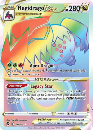 Regidrago VSTAR 201/195 - Silver Tempest Holofoil - Poke-Collect