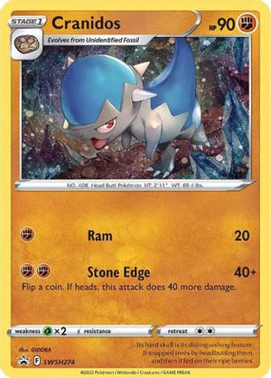 Cranidos SWSH274/307 - SWSH Black Star Promos Holofoil