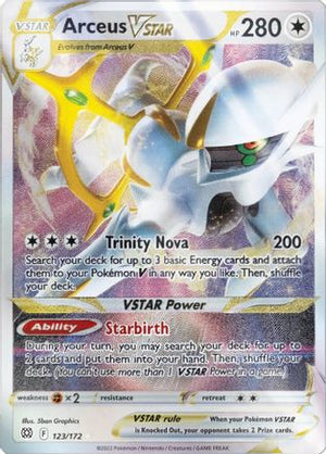 Arceus VSTAR (Metal Card) 123 - Miscellaneous Cards & Products Holofoil