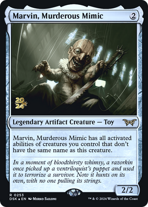 Marvin, Murderous Mimic (PRE-253) - Duskmourn: House of Horror Promos Foil - Poke-Collect