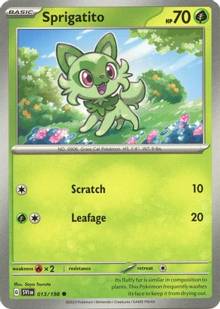 Sprigatito 13 - SV01 Scarlet & Violet Base Set Reverse Holofoil - Poke-Collect