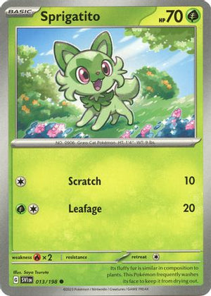 Sprigatito 13 - SV01 Scarlet & Violet Base Set Reverse Holofoil - Poke-Collect