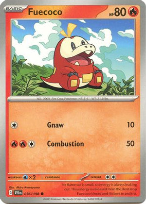 Fuecoco 36 - SV01 Scarlet & Violet Base Set Reverse Holofoil - Poke-Collect