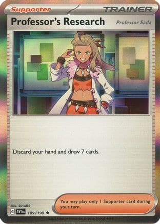 Professor's Research - 189/198 189 - SV01 Scarlet & Violet Base Set Reverse Holofoil - Poke-Collect
