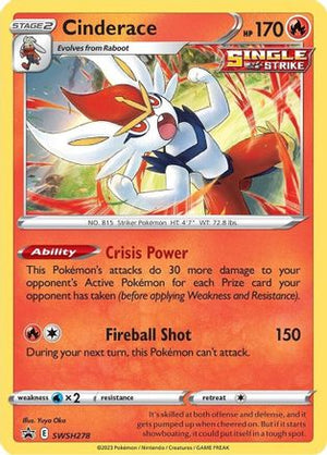 Cinderace SWSH278/307 - SWSH Black Star Promos Holofoil - Poke-Collect