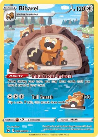 Bibarel GG25/70 - Crown Zenith Galarian Gallery Holofoil - Poke-Collect