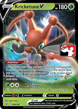 Kricketune V 6 - Prize Pack Series Cards Holofoil - Poke-Collect