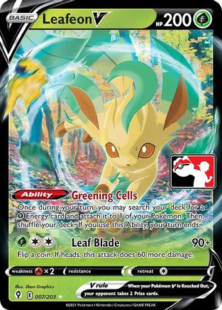 Leafeon V 7 - Prize Pack Series Cards Holofoil - Poke-Collect
