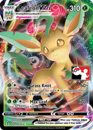 Leafeon VMAX 8 - Prize Pack Series Cards Holofoil - Poke-Collect