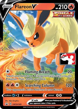 Flareon V SWSH149 - Prize Pack Series Cards Holofoil - Poke-Collect