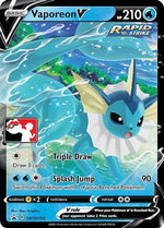 Vaporeon V SWSH150 - Prize Pack Series Cards Holofoil - Poke-Collect