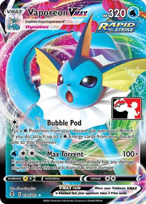 Vaporeon VMAX 30 - Prize Pack Series Cards Holofoil - Poke-Collect
