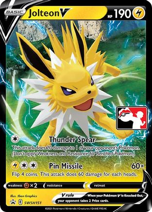 Jolteon V SWSH151 - Prize Pack Series Cards Holofoil - Poke-Collect