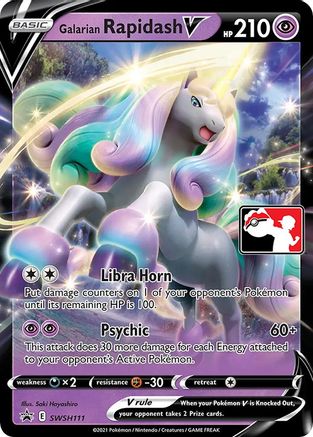 Galarian Rapidash V SWSH111 - Prize Pack Series Cards Holofoil - Poke-Collect