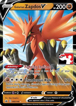 Galarian Zapdos V 80 - Prize Pack Series Cards Holofoil - Poke-Collect