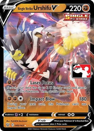 Single Strike Urshifu V 85 - Prize Pack Series Cards Holofoil - Poke-Collect