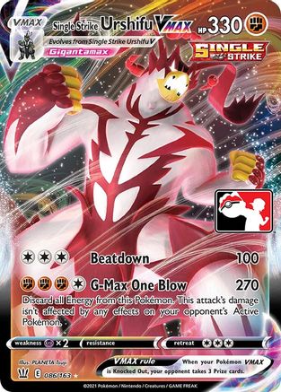Single Strike Urshifu VMAX 86 - Prize Pack Series Cards Holofoil - Poke-Collect
