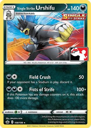 Single Strike Urshifu 108 - Prize Pack Series Cards - Poke-Collect