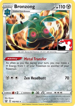 Bronzong 102 - Prize Pack Series Cards - Poke-Collect