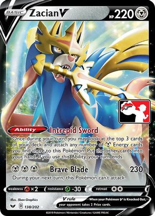 Zacian V 138 - Prize Pack Series Cards Holofoil - Poke-Collect