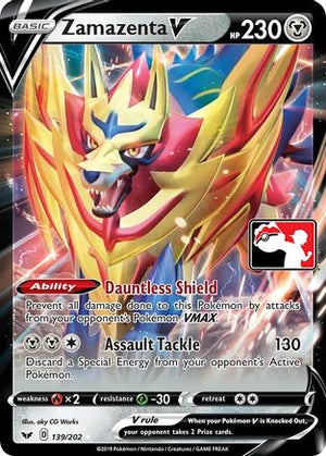 Zamazenta V 139 - Prize Pack Series Cards Holofoil - Poke-Collect