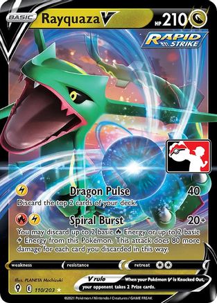 Rayquaza V 110 - Prize Pack Series Cards Holofoil - Poke-Collect